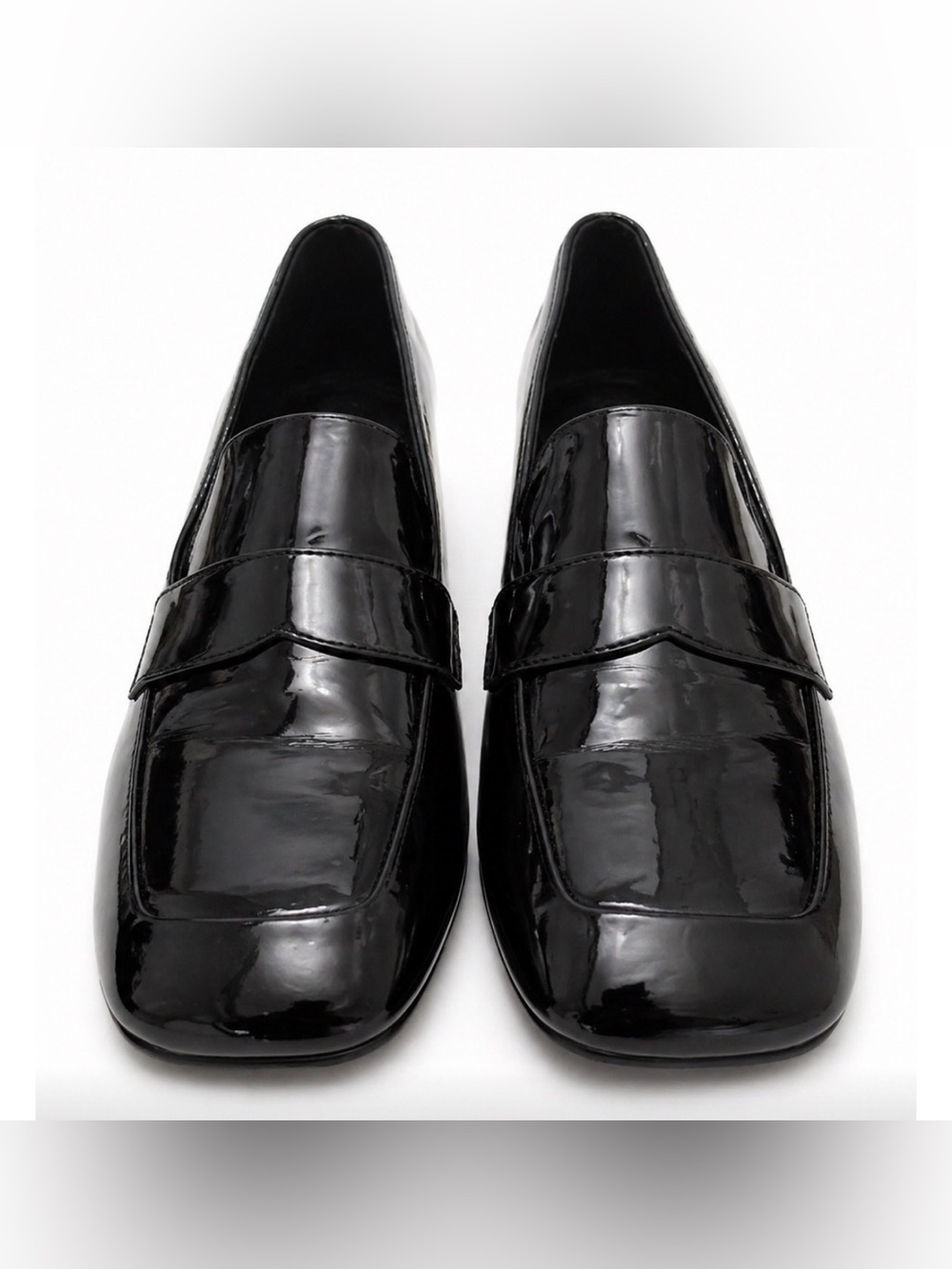 Woman’s Black Patent Slip-On Loafers - Size 8.5